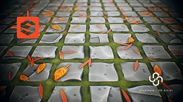 TIMELAPSE | Substance Designer Tutorial l Stylized Autumn Cobblestone