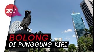 Penampakan Patung Sudirman yang Bolong dari Udara