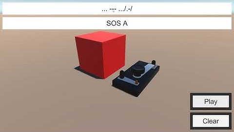 Unity Morse Code Player Asset Demo