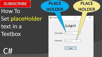 How to set PlaceHolder text in a textbox in c#