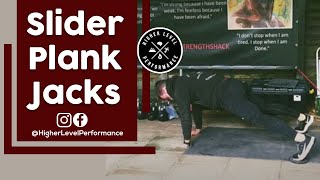 Slider Plank Jacks