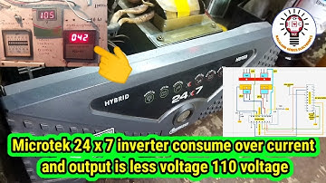 Microtek 24 x 7 inverter consume over current and output is less voltage 110 voltage