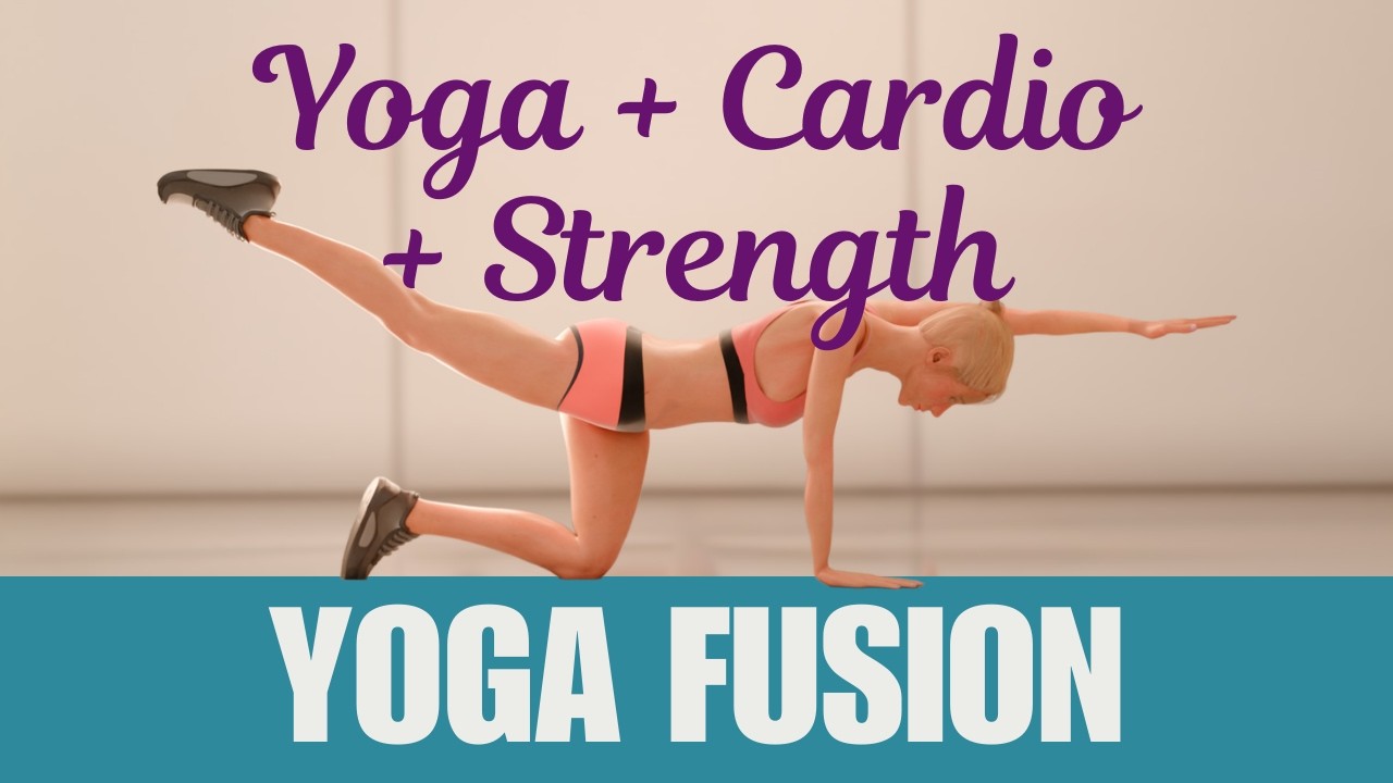 20-минутная тренировка в стиле йога-фьюжн дома | Кардио и силовая тренировка