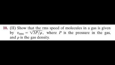 Show that for a mixture of two gases at the same temperature, the ratio of their rms speeds is equal