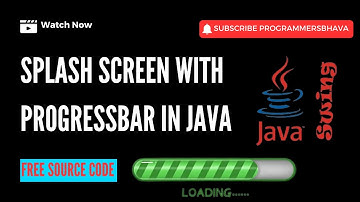 Loading SCREEN With PROGRESSBAR in Java|SPLASH SCREEN in Java Swing