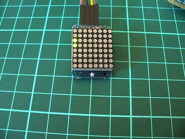 adafruit mini LED matrix pixel demonstration @tronixstuff