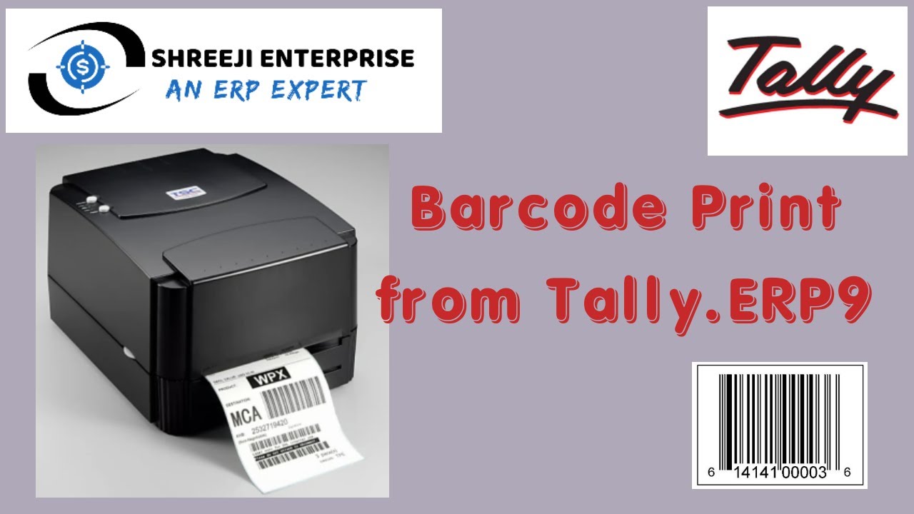 BARCODE Print from Tally.ERP9 Barcode from Purchase Barcode YouTube