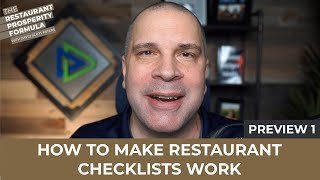 Restaurant Checklist for Every Area in the Restaurant Ensures Work Gets Done