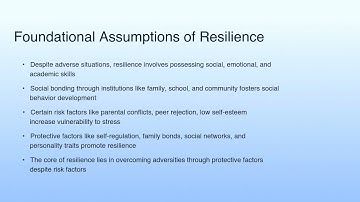 Foundational Assumptions of Resilience | Lecture 38 : Resilience