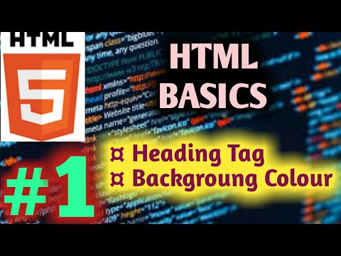 How to apply heading tags and background colour in html by Educational ...