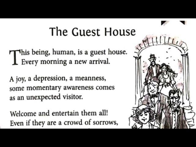 The Guest House Poem By Rumi In Hindi Class 8 English Literature  Explanation With Question Answer - Youtube