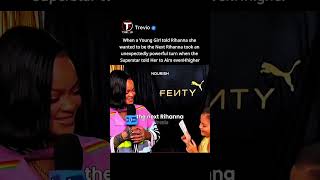 a young girl told rihanna she wanted to be the next rihanna #rihanna
