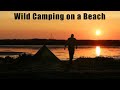 Wild Camping on a Deserted Beach