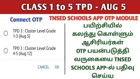 TPD 3 AUG 05 TRAINING ATTENDANCE | CONNECT OTP | TPD 3 CLUSTER LEVEL GRADE 1-3 & 4-5
