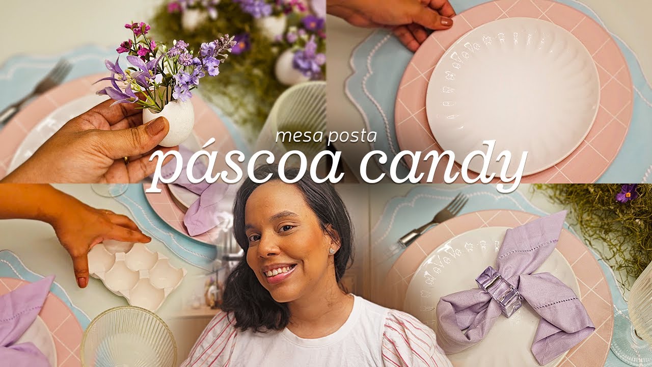 Mesa posta de páscoa fácil e simples | Como montar uma mesa criativa para a páscoa