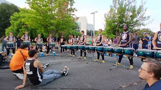 2026 Bluecoats drumline lot warmup 8 at NightBEAT in Winston-Salem NC