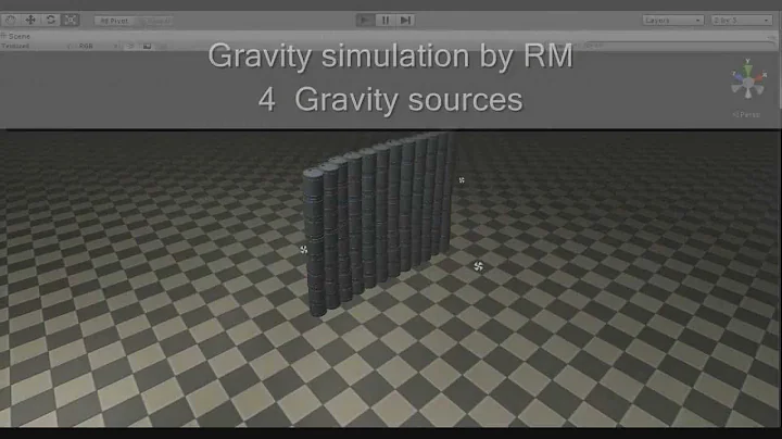 Gravity simulation for Unity engine