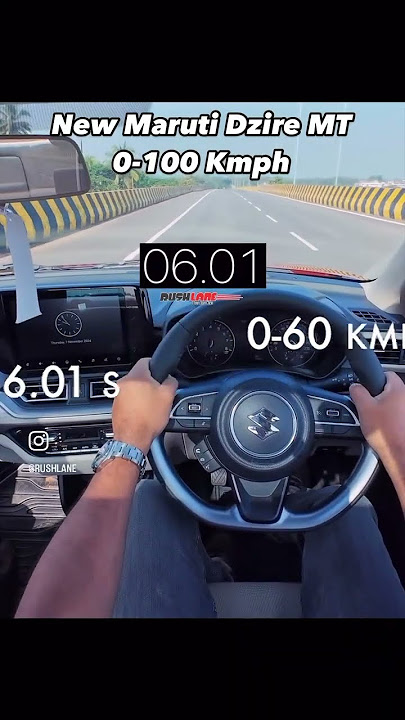 Download lagu New Maruti Dzire Manual 0-100 Kmph acceleration