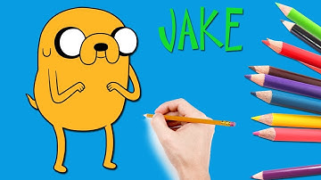 How to draw & color Jake (Adventure Time) - Easy and Simple Steps to follow
