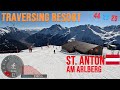 4k skiing st anton am arlberg traversing kapall top to bottom  pistes 44 26 25 gopro hero11
