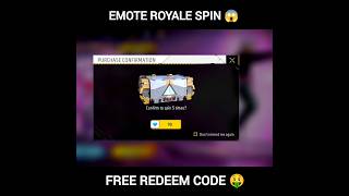 EMOTE ROYALE SPIN 😱 FREE REDEEM CODE 🤑#freefire #newevent