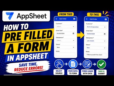 AppSheet How To Pre Filled a Form