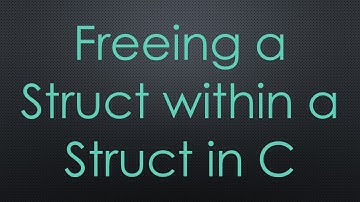 Freeing a Struct within a Struct in C