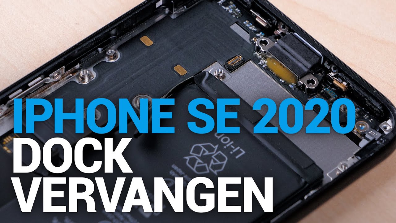 iPhone SE 2 (2020) dock connector vervangen Fixje.nl YouTube