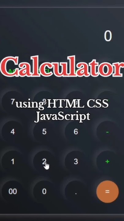 Calculator using HTML CSS and JavaScript 🚀...#javascript #html #css # ...
