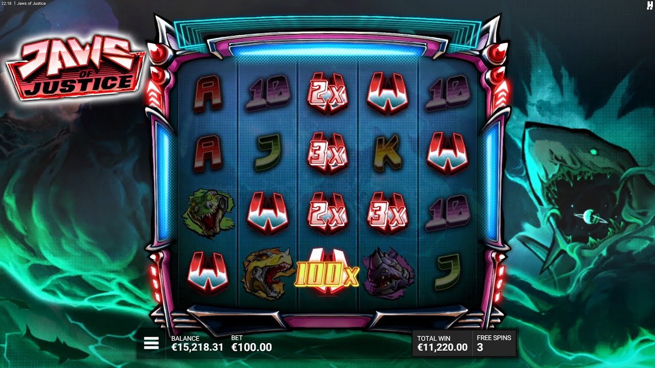 Jaws of Justice Slot Bonus Game Big Win x800 Online Casino Video