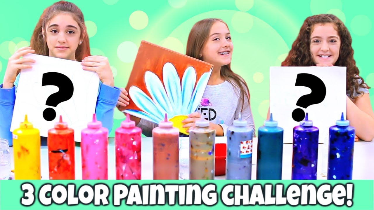 3 Color Painting Challenge at a Painting Studio! YouTube