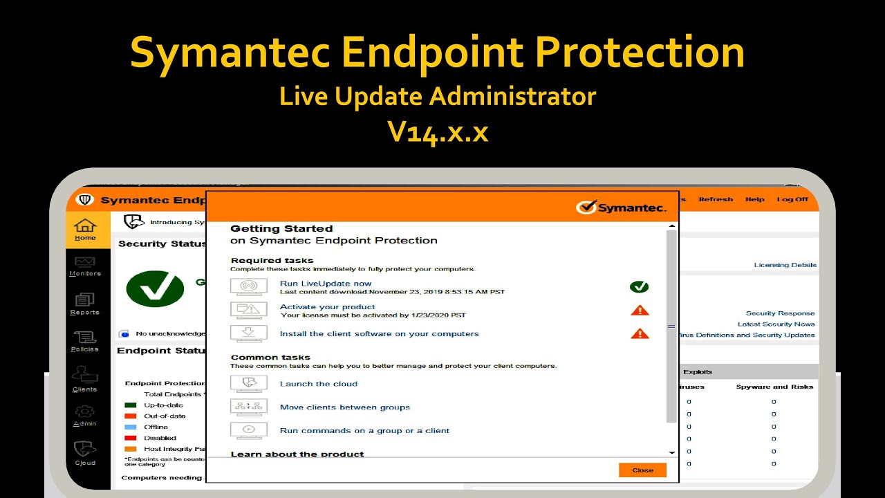 Symantec Live Administrator Settings And Download Definitions 