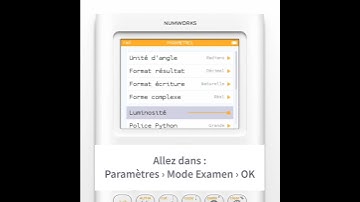 Activer le mode examen et le désactiver
