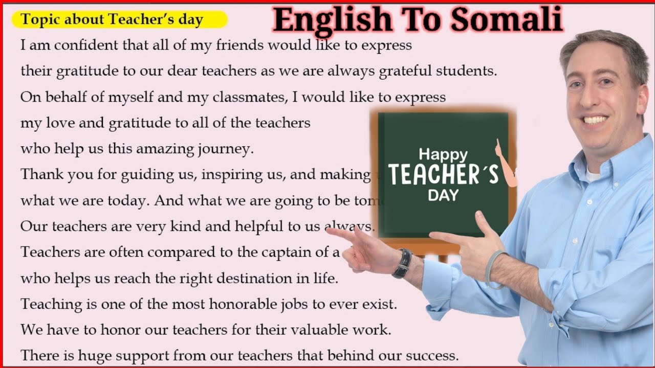 ku Baro English-ka AF-Somali || Happy Teacher's Day.