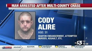 Man arrested after multi-county chase in Western Kentucky