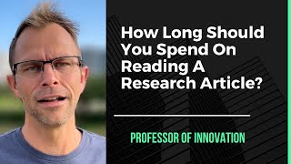 How Long Should You Spend On Reading A Research Article?