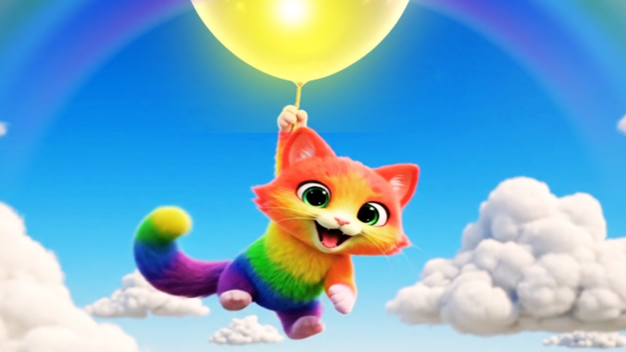 The Rainbow Cat and the Balloon That Carried Hope to the Sky