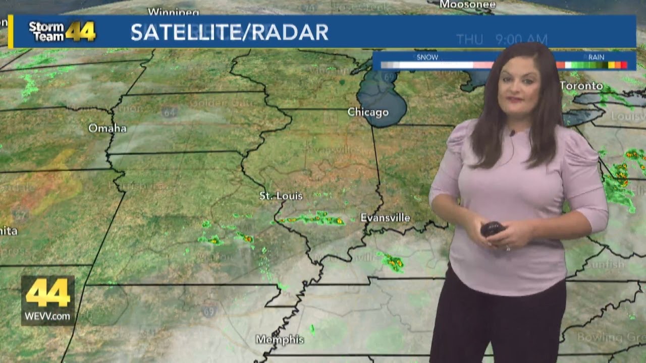 Tracking scattered showers and storms Thursday - YouTube