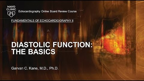 Diastolic Function The Basics | Mayo clinic Echo 2024