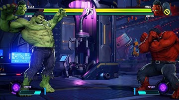 Hulk & Red Venom vs Red Hulk & Nemesis (Very Hard) - Marvel vs Capcom | 4K UHD Gameplay