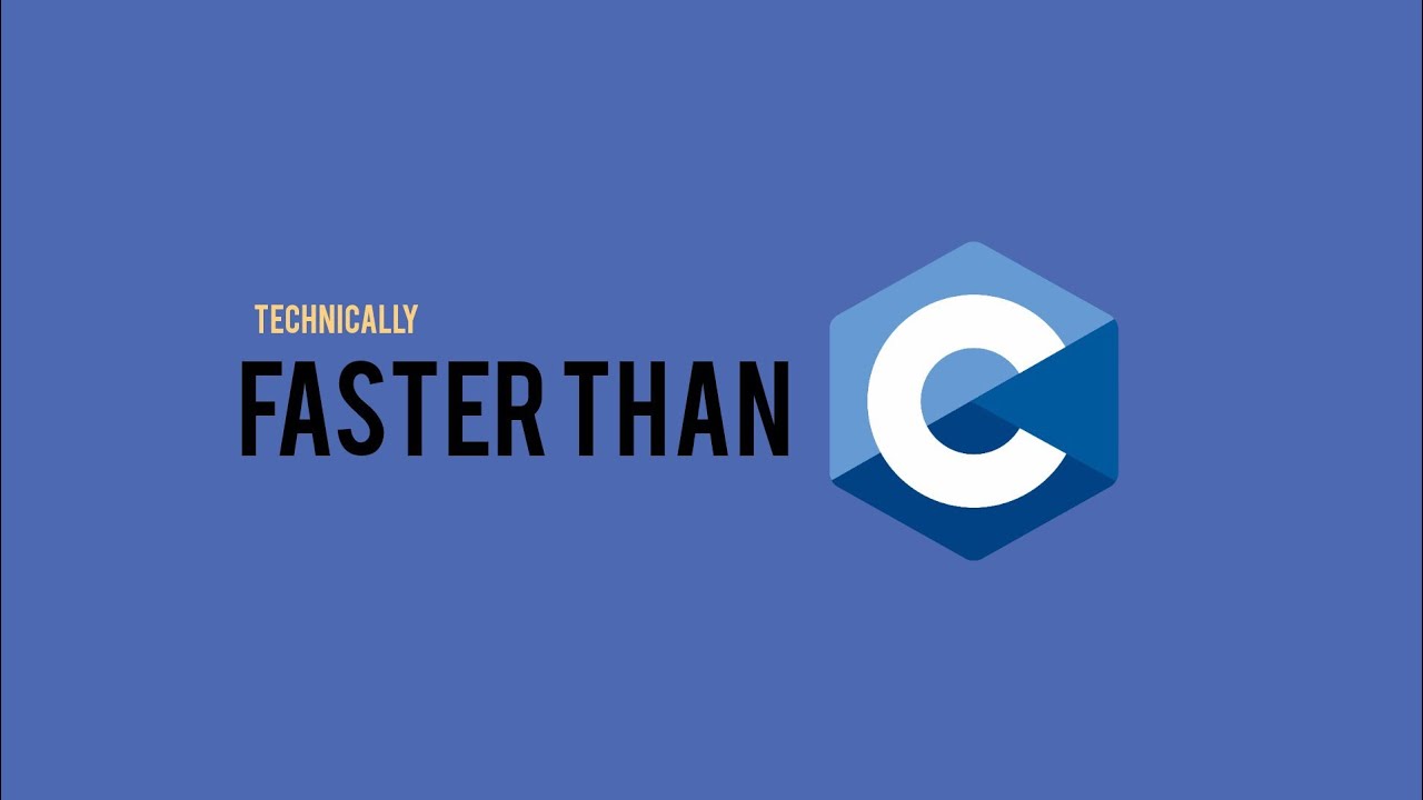 I made a programming language faster than C