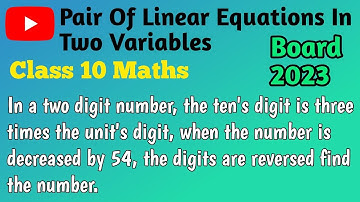 Two digit number the ten