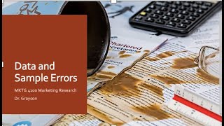 Data and Sampling Errors