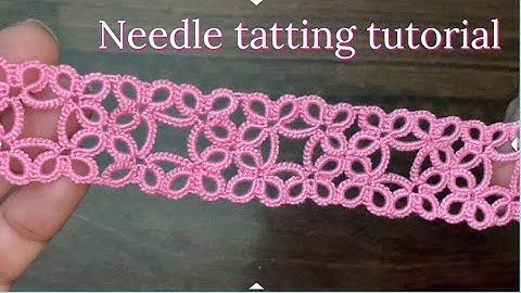 Tatting beautiful lace pattern ❤️needle tatting tutorial.