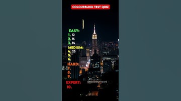 Are You color Blind? Pass This Color Blind Test  #quiz #quiztime #colorblindtest #quizzing  #money