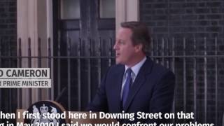 David Cameron final speech. British former prime minister