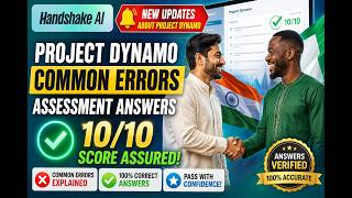 ✅ Project Dynamo Common Errors Assessment Answers (NEW UPDATE) | 10/10 Score Guide