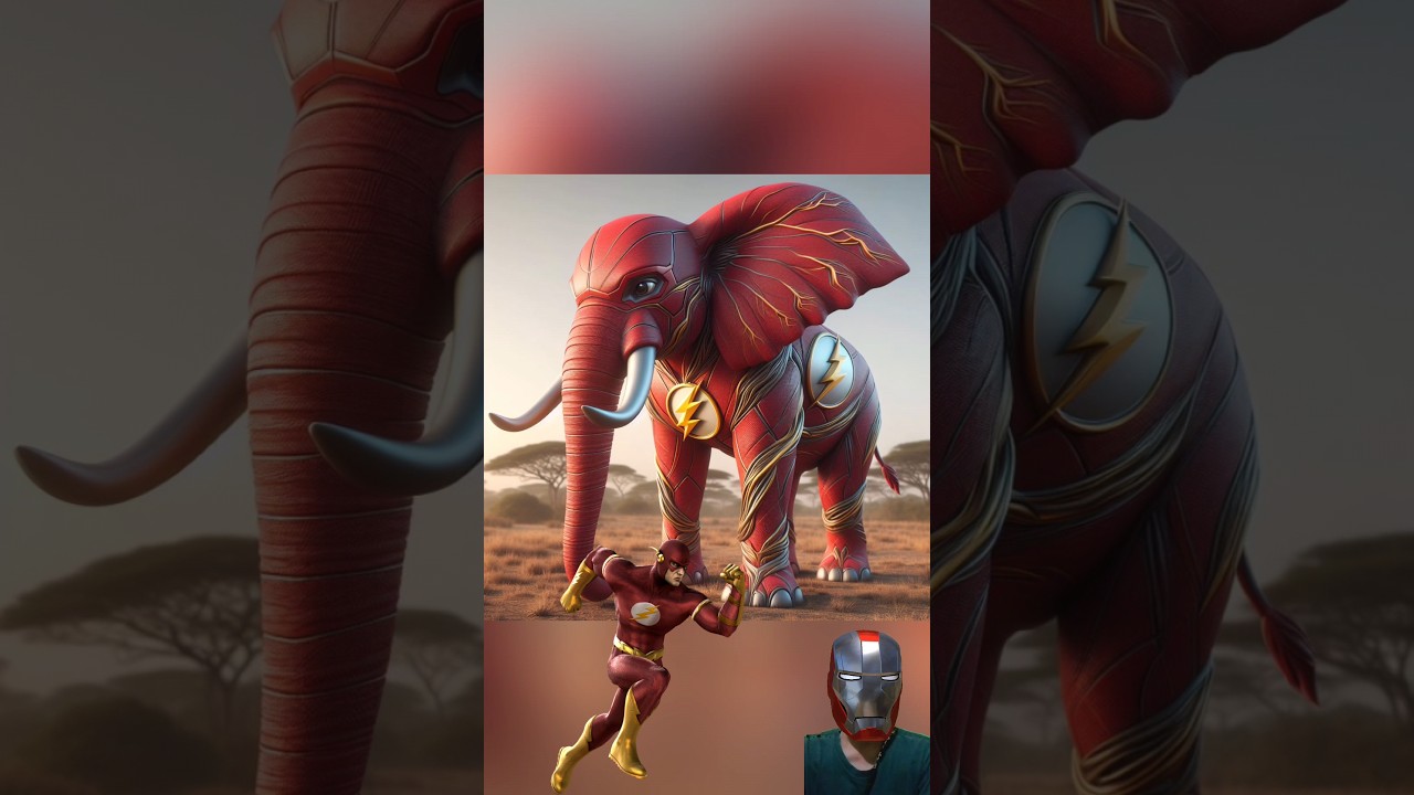 Dc Comic Heroes as a Elephant 💥 
