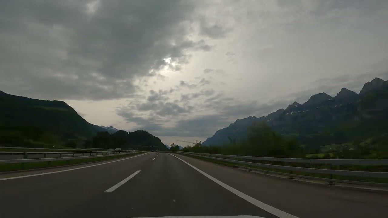 Pt2: Time Lapse Road Trip Europe Virtual Cycling Adventure Innsbruck to Basel Scenic Mountain Drive