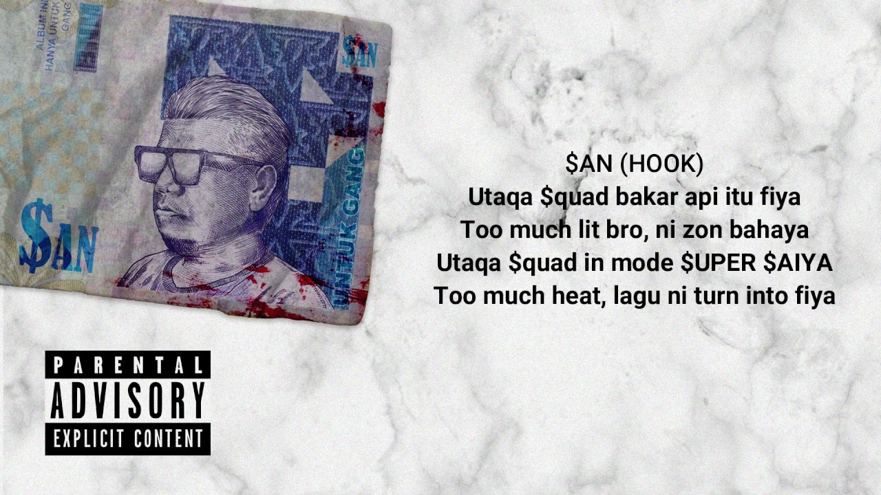 $AN - Utaqa Squad (Official Lyric Video) ft. Dani Kurama, ALTRA, Ku. Karar, Ammar Sani, & EQ